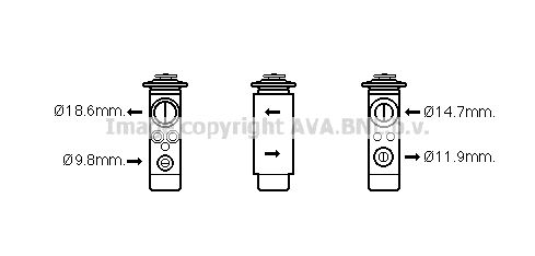 AVA QUALITY COOLING Ekspansiooniklapp,kliimaseade VO1172